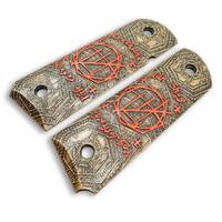 1911 Full-Size Maple Grips - Occult Symbol / Hand-painted