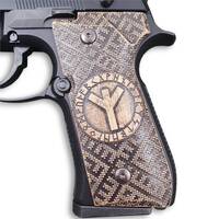 Beretta 92 Full-Size Maple Grips - Rune Algiz / Hand-painted
