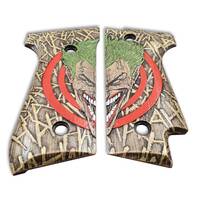 Beretta 92S Maple Grips - Joker Circle / Hand-painted