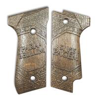 Beretta 92S maple grips - Si Vis Pacem Para Bellum Black / hand-painted