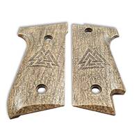 Beretta 92S Maple Grips - Valknut / Hand-painted