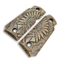 Kimber Micro 380 Maple Grips - War Chief / Hand-painted