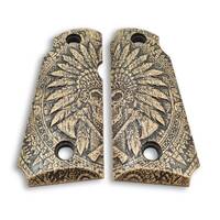 Kimber Micro 380 Maple Grips - War Chief / Hand-painted