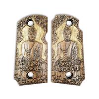 Kimber Micro 9 maple grips - Bad Buddha / hand-painted