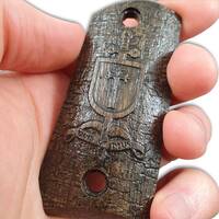 Kimber Micro 9 Maple Grips - Quis Ut Deus Black / Hand-painted