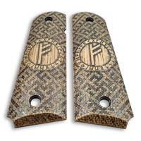 1911 Full-Size Maple Grips - Rune Fehu / Hand-painted