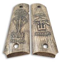 1911 Full-Size Maple Grips - Special Operations Executive / Hand-painted