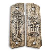 1911 full-size maple grips - Special Operations Executive / hand-painted