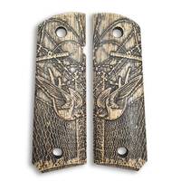 1911 full-size maple grips - Swallows / hand-painted