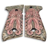 Beretta 92 Full-Size Maple Grips - Cthulhu / Hand-painted