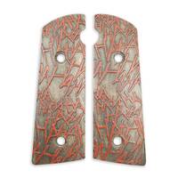 Hudson H9 maple grips - Ha-Ha-Ha Red / hand-painted