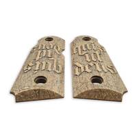 Kimber Micro 380 Maple Grips - Quis Ut Deus V3 / Hand-painted