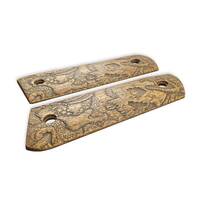 Ruger Mark III 22/45 Maple Grips - Skull Snake / Hand-painted