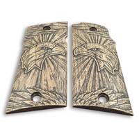 Coonan 357 Magnum Compact-Size Maple Grips - Eagle / Hand-painted
