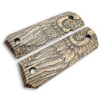 1911 Full-Size Bobtail Maple Grips - Angel Wings / Hand-painted