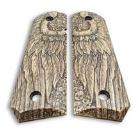 1911 Full-Size Bobtail Maple Grips - Angel Wings / Hand-painted