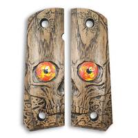 1911 full-size maple grips - Skull Eye / hand-painted