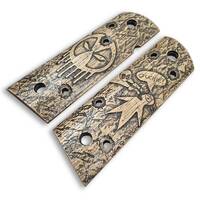 1911 Full-Size Magwell Maple Grips - Deadpool / Hand-painted