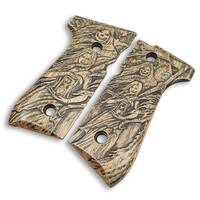 Beretta 92 Full-Size Maple Grips - Summon Reaper / Hand-painted