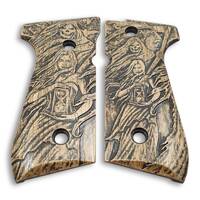 Beretta 92 Full-Size Maple Grips - Summon Reaper / Hand-painted