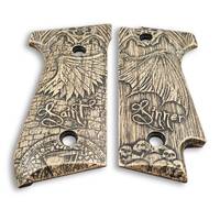 Beretta 92S Maple Grips - Saint And Sinner / Hand-painted