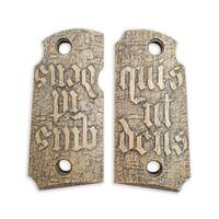 Quis Ut Deus Stone - Kimber Micro 9 Thumb Safety Grips