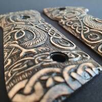 Beretta 92 Full-Size Maple Grips - Celtic Gates / Hand-painted