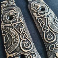 Laugo Arms Alien Maple Grips - Celtic Gates / Hand-painted