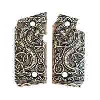 Sig Sauer P238 maple grips - Celtic Gates / hand-painted