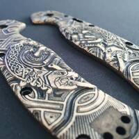 Celtic Heart - Ontario RAT-1A Knife Scales by Svechnikov Knives