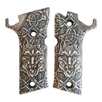 Beretta 92X Performance maple grips - Celtic Wolf / hand-painted