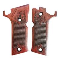 Beretta 92X Performance maple grips - Classic Dark Cherry / hand-painted