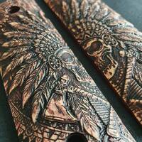 1911 Full-Size Maple Grips - War Chief Cherry / Hand-painted