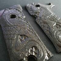 Beretta 92X Performance Maple Grips - Celtic Griffin Black / Hand-painted