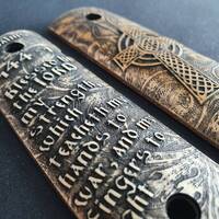1911 Full-Size Maple Grips - Psalms 144:1 / Hand-painted