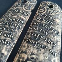 1911 Full-Size Maple Grips - Psalms 23:4 / Hand-painted