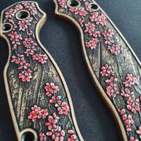 Sakura - Spyderco Para Military 2 Knife Scales by Svechnikov Knives