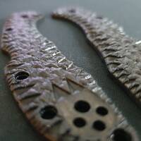 Shark Teeth Black - Spyderco Delica 4, Lil' Matriarch Knife Scales by Svechnikov Knives