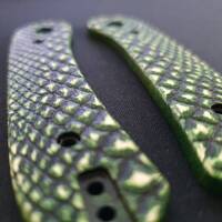 Snake Skin Green - Knafs Lander Knife Scales by Svechnikov Knives