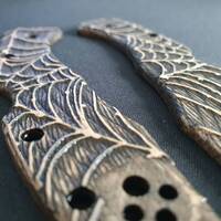 Spider Web - Spyderco Delica 4, Lil' Matriarch Knife Scales by Svechnikov Knives