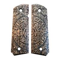 1911 full-size maple grips - Aztec / hand-painted