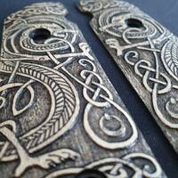 Hudson H9 Maple Grips - Celtic Gates / Hand-painted