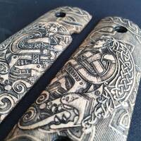 Celtic Heart - 1911 Compact Size Officers Grips