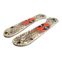 CIVIVI Elementum Button Lock maple handle scales - Deadpool / hand-painted