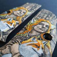 CZ Shadow 2 Maple Grips - Fox / Hand-painted