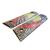 1911 Full-Size Magwell Maple Grips - Joker Circle / Hand-painted