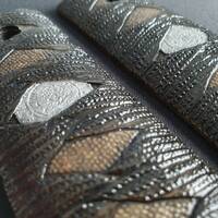 Katana Black Silver Coin - 1911 Full Size Magwell Grips