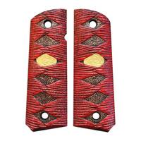 Katana Red Gold Coin - 1911 Full Size Government Grips
