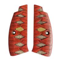CZ 75 maple grips - Katana Red Gold Coin / hand-painted