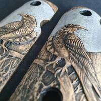 Kimber Micro 380 Maple Grips - Moon Raven / Hand-painted